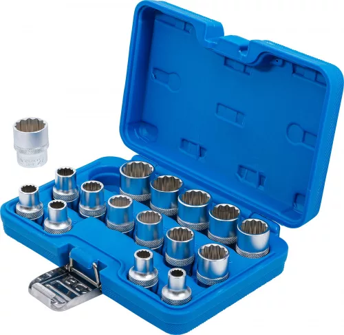 BGS technic Dugókulcsfej készlet tizenkétlapú fejekkel, 1/2”, 8–24 mm, 16 részes (BGS 2226)