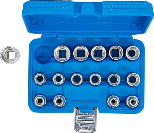 BGS technic Dugókulcsfej készlet tizenkétlapú fejekkel, 1/2”, 8–24 mm, 16 részes (BGS 2226)