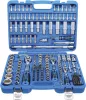 BGS technic Dugókulcs készlet colos hatszög fejekkel, 1/4”–3/8”–1/2”, 192 részes, króm-vanádium acél (BGS 2245)