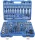 BGS technic Dugókulcs készlet colos hatszög fejekkel, 1/4”–3/8”–1/2”, 192 részes, króm-vanádium acél (BGS 2245)