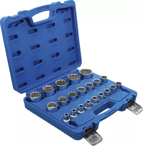 BGS technic Dugókulcsfej készlet tizenkétlapú profillal, 1/2”, 8–36 mm, 21 részes (BGS 2267)