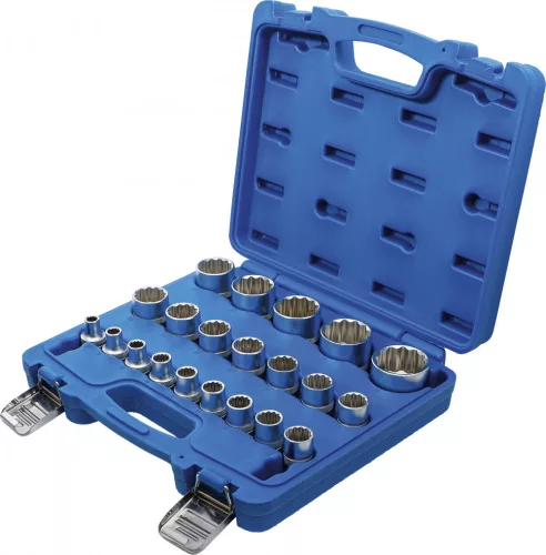 BGS technic Dugókulcsfej készlet tizenkétlapú profillal, 1/2”, 8–36 mm, 21 részes (BGS 2267)