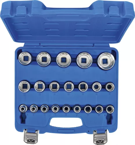 BGS technic Dugókulcsfej készlet tizenkétlapú profillal, 1/2”, 8–36 mm, 21 részes (BGS 2267)