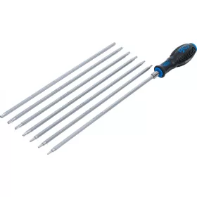   BGS technic 8 részes csavarhúzó készlet Torx és biztonsági Torx csavarokhoz (cserélhető fejekkel) (BGS 2325)