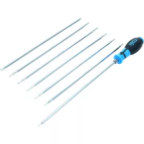   BGS technic Cserélhető pengés Torx csavarhúzó készlet T10–T40, normál és furatos profillal, 8 részes (BGS 2326)