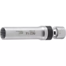   BGS technic Univerzális csuklós gyújtógyertya kulcs, rögzítő rugóval, 3/8", 14 mm, 12 pontos (BGS 2390)