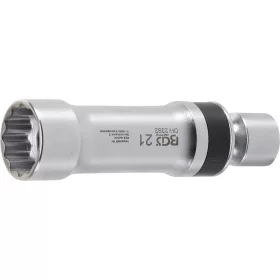   BGS technic Univerzális csuklós gyújtógyertya kulcs, rögzítő rugóval, 3/8", 21 mm, 12 pontos (BGS 2392)