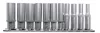 BGS technic Dugókulcsfej készlet hosszú colos hatszög fejekkel, 1/4”, 3/16”–1/2”, 11 részes (BGS 2429)