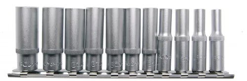 BGS technic Dugókulcsfej készlet hosszú colos hatszög fejekkel, 1/4”, 3/16”–1/2”, 11 részes (BGS 2429)
