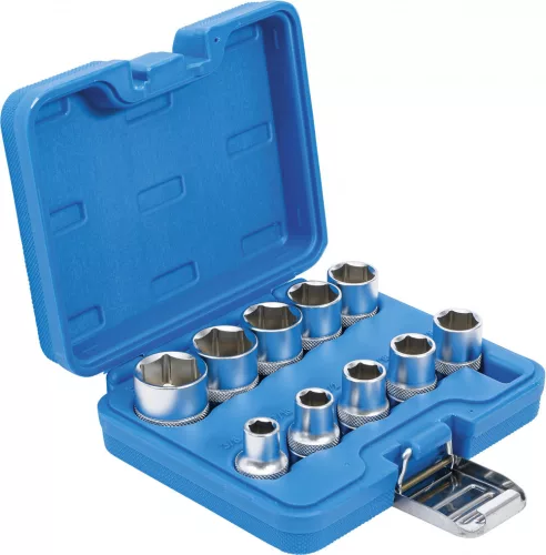 BGS technic Dugókulcsfej készlet colos Pro Torque hatszög fejekkel, 1/2”, 3/8”–15/16”, 10 részes (BGS 2434)
