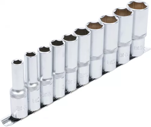 BGS technic Dugókulcsfej készlet hosszú colos hatszög fejekkel, 1/2”, 3/8”–15/16”, 10 részes (BGS 2435)