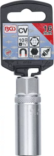 BGS technic Gyújtógyertya kulcs, mágneses, 3/8", 16mm (BGS 2469)