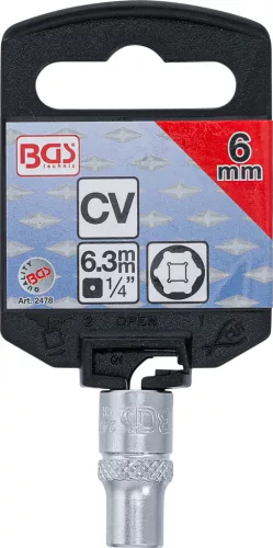 BGS technic 1/4" "Pro Torque" dugókulcs, 6 mm (BGS 2478)