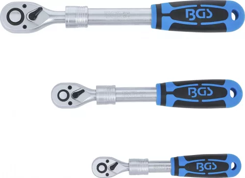 BGS technic Racsnis kulcs készlet | kihúzható | 6,3 mm (1/4") - 10 mm (3/8") - 12,5 mm (1/2") | 3 darabos (25123)