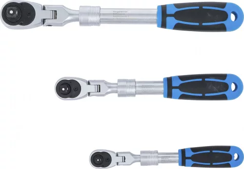 BGS technic Racsnis kulcs készlet | kihúzható, hajlítható | 6,3 mm (1/4") - 10 mm (3/8") - 12,5 mm (1/2") | 3 darabos (25128)