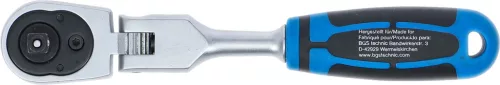 BGS technic Csuklófejes racsnis hajtókar 1/4”, 165 mm, reteszelhető fejjel (25130)