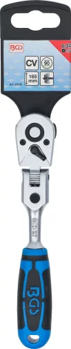 BGS technic Csuklófejes racsnis hajtókar 1/4”, 165 mm, reteszelhető fejjel (25130)