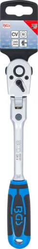 BGS technic Csuklófejes racsnis hajtókar 3/8”, 245 mm, reteszelhető fejjel (25131)