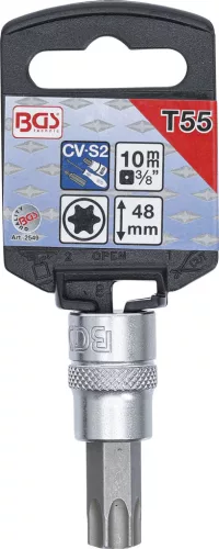 BGS technic Torx bitfej 3/8" nem fúrt, T55 (BGS 2549)