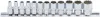 BGS technic Dugókulcsfej készlet colos tizenkétlapú fejekkel, 1/4”, 5/32”–9/16”, 12 részes (BGS 2755)