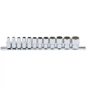   BGS technic Dugókulcsfej készlet colos tizenkétlapú fejekkel, 1/4”, 5/32”–9/16”, 12 részes (BGS 2755)