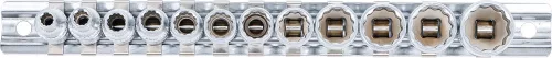 BGS technic Dugókulcsfej készlet colos tizenkétlapú fejekkel, 1/4”, 5/32”–9/16”, 12 részes (BGS 2755)