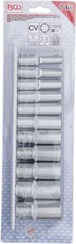 BGS technic 11 részes hosszított dugókulcs készlet 3/8", INCH (BGS 2756)