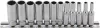 BGS technic Dugókulcsfej készlet hosszú colos tizenkétlapú fejekkel, 1/4”, 5/32”–9/16”, 12 részes (BGS 2757)
