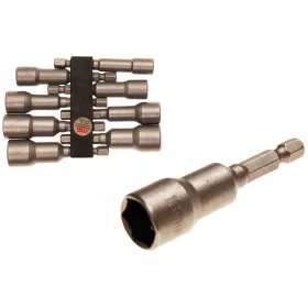   BGS technic Dugókulcsfej készlet fúrógéphez, tartómágnessel, 1/4” hatszög befogással, 6–13 mm, 8 részes (BGS 2758)
