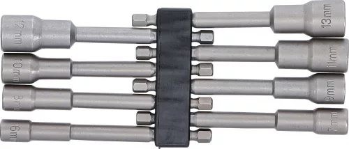 BGS technic Dugókulcsfej készlet fúrógéphez, 1/4”, 6–13 mm, 100 mm hosszú, 8 részes (BGS 2759)