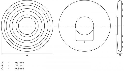 BGS technic Gumiborítás a BGS 2889 hidraulikus emelő terhelési korongjára (BGS 2889-2)