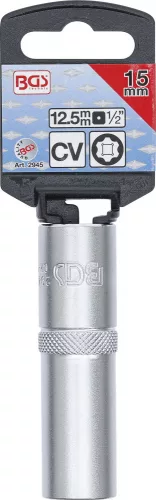 BGS technic 1/2" "Super Lock" hosszított dugókulcs, 15 mm (BGS 2945)