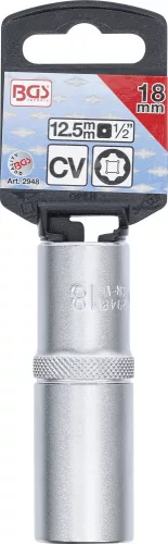 BGS technic 1/2" "Super Lock" hosszított dugókulcs, 18 mm (BGS 2948)