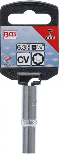 BGS technic 1/4" "Super Lock" hosszított dugókulcs, 7 mm (BGS 2967)