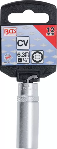 BGS technic 1/4" "Super Lock" hosszított dugókulcs, 12 mm (BGS 2972)
