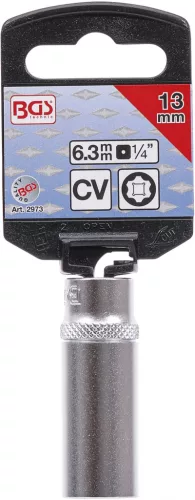 BGS technic 1/4" "Super Lock" hosszított dugókulcs, 13 mm (BGS 2973)