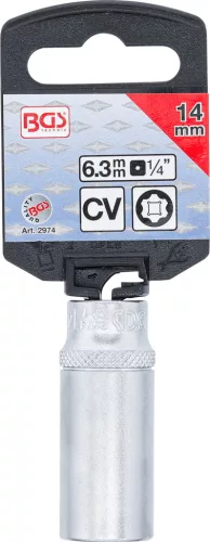 BGS technic 1/4" "Super Lock" hosszított dugókulcs, 14 mm (BGS 2974)