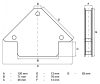 BGS technic Nagyteljesítményű mágneses tartó, 11kg-ig (derékszög mágnes) (BGS 3007)