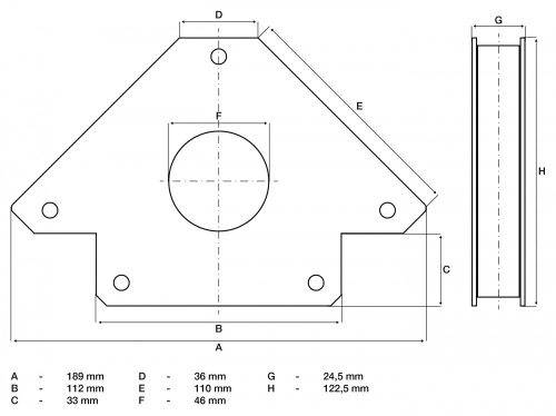 BGS technic Nagyteljesítményű mágneses tartó, 32kg-ig (derékszög mágnes) (BGS 3009)