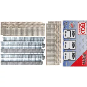   BGS technic 600 darabos tűzőgép kapocs és szeg készlet (BGS 3010-1)