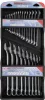 BGS technic Csillag-villáskulcs készlet colos méretekkel, 1/4”–1 1/4”, 25 részes, falra akasztható tartón (BGS 30101)