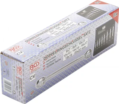 BGS technic 8 részes csillag-csillagkulcs készlet, extra lapos, 6-22 mm (BGS 30300)