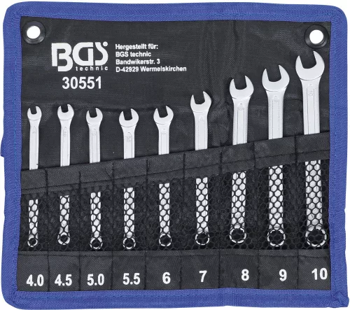 BGS technic Csillagvilláskulcs-készlet | 4 - 10 mm | 9 db. (BGS 30551)