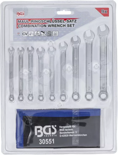 BGS technic Csillagvilláskulcs-készlet | 4 - 10 mm | 9 db. (BGS 30551)