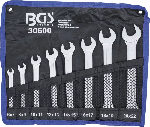 BGS technic 8 részes villáskulcs készlet, 6-22 mm (BGS 30600)