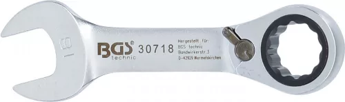 BGS technic Racsnis hajlított csillag-villáskulcs, rövid, 18 mm (BGS 30718)