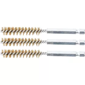  BGS technic Sárgarézkefe készlet | 10 mm | 1/4" | 3 darabos | a BGS 3078 kefekészlethez (BGS 3078-10-M)