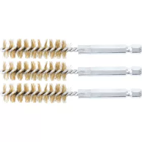   BGS technic Sárgarézkefe készlet | 14 mm | 1/4" | 3 darabos | a BGS 3078 kefekészlethez (BGS 3078-14-M)