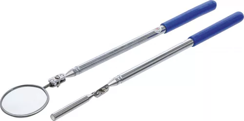 BGS DIY Ellenőrző tükör és mágneses szerszámfelszedő készlet, 560/510 mm-re kihúzható (BGS 3086)