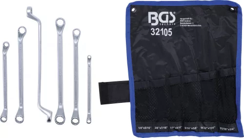 BGS technic 6 részes 75 fokban hajlított csillag-csillagkulcs készlet SAE, 1/4"-3/4" (BGS 32105)